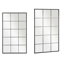SPECCHIO VETRATA NERO 150X90CM