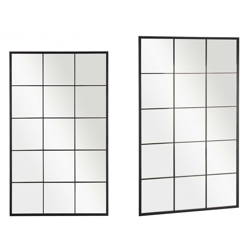 SPECCHIO VETRATA NERO 150X90CM