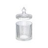GLASS STRIPED CANDY DISH 8,5X14CM