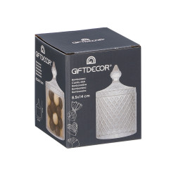 BOMBONERA CRISTAL ROMBOS 8,5X14CM