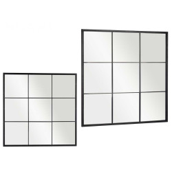 MIROIR FENETRE NOIR 90X90CM