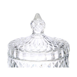 GLASS RHOMBUS CANDY DISH 8,5X14CM
