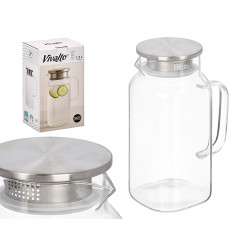 JARRO REDONDO BOROSILICATO TAMPA ACO 1,2L