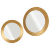 MIROIR ROND DORE 80CM