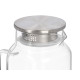 BROCCA ROTONDA BOROSILICATO COPERCHIO ACCIAIO 1,2L