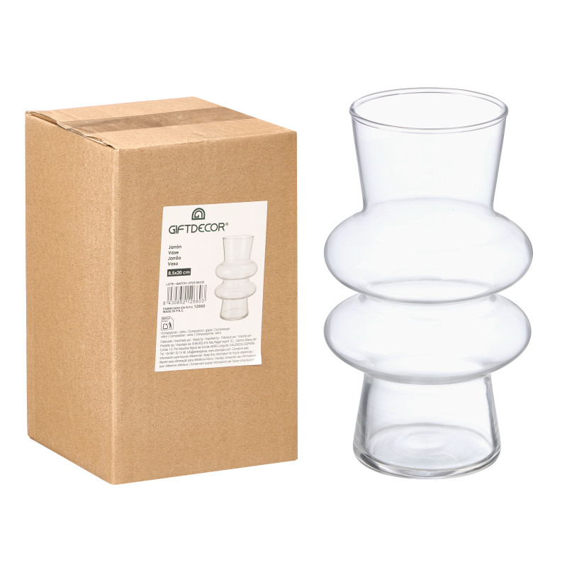 VASO VIDRO NUVEM 8,5X20CM