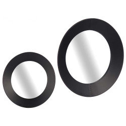 MIROIR ROND NOIR 60CM