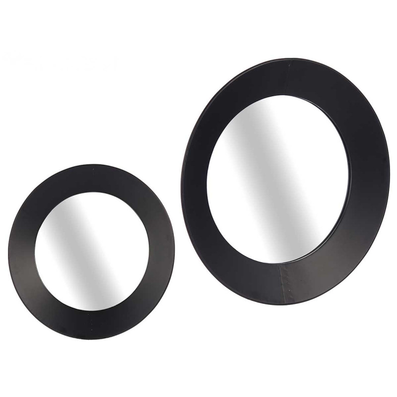 MIROIR ROND NOIR 60CM