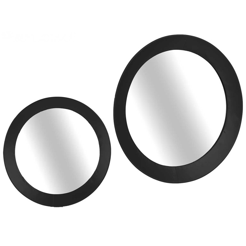 MIROIR ROND NOIR 90CM