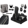 SET CORTA-CABELO 12 ACC SUPORTE PRETO 600MAH USB T