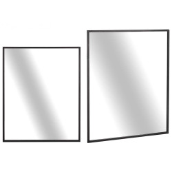 BLACK RECTANGLE MIRROR 110CM