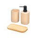 SET DISPENSER TAZZA BASE BAMBU BEIGE