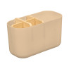 ORGANIZADOR PLASTICO BAMBU 5 HUECOS BEIGE