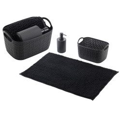 SET DA BAGNO 3 PEZZI NERO 