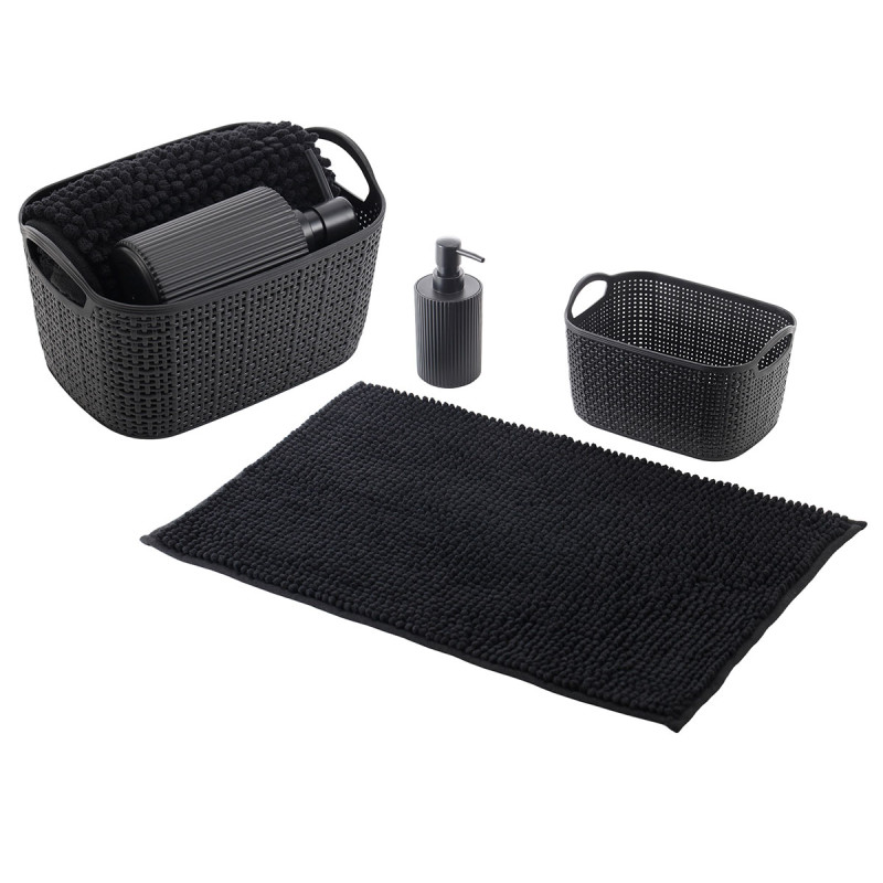 CONJUNTO DE CASA DE BANHO 3PCS PRETO 