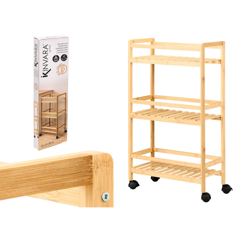 3 TIER NARROW KITCHEN CART