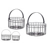 SET 2 PANIERS RONDS NOIRS