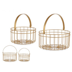 SET DUE CESTE ROTONDE DORATE