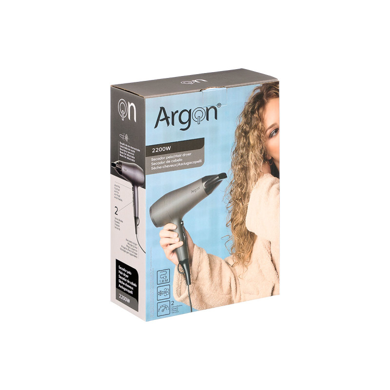 SECADOR PELO ANTRACITA NEGRO MATE 2200W