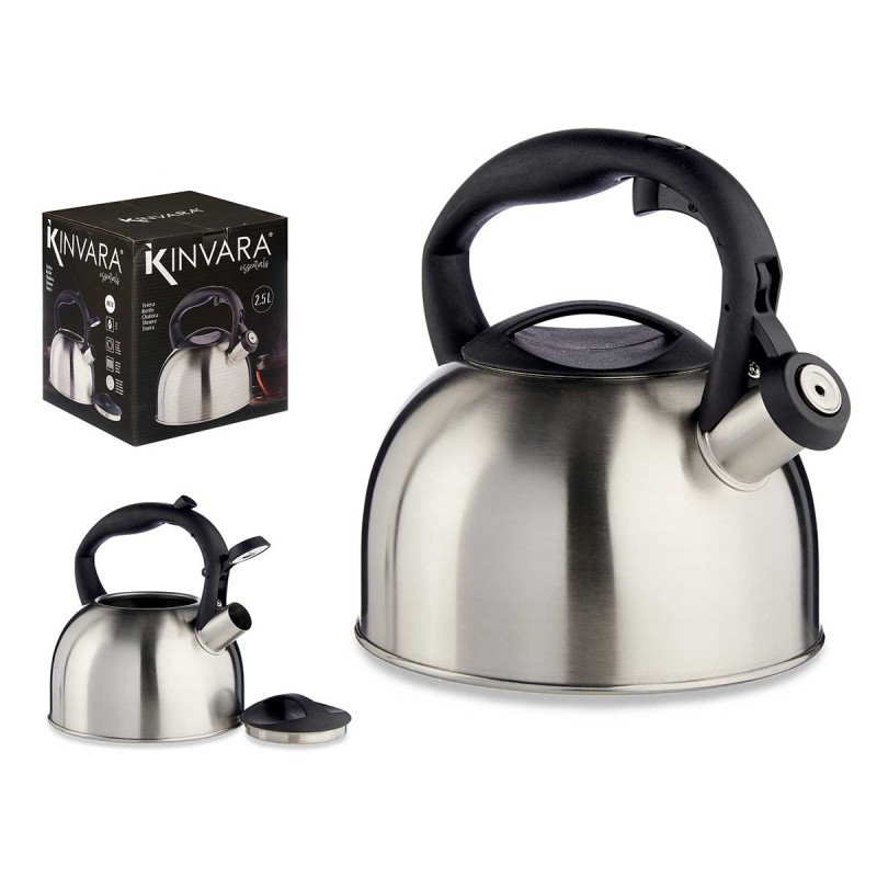 STEEL KETTLE 2,5L PLASTIC HANDLE