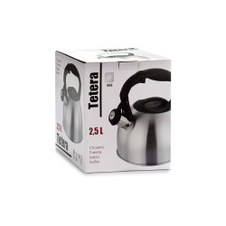 STEEL KETTLE 2,5L PLASTIC HANDLE