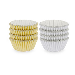 SET 100 MOULES PAP MÉTALLISÉ PÂTISS. 8CM ASSORT 2