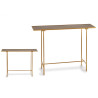 MESA RECTANGULAR NEGRA Y DORADA