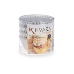 SET 100 MOULES PAP MÉTALLISÉ PÂTISS. 8CM ASSORT 2