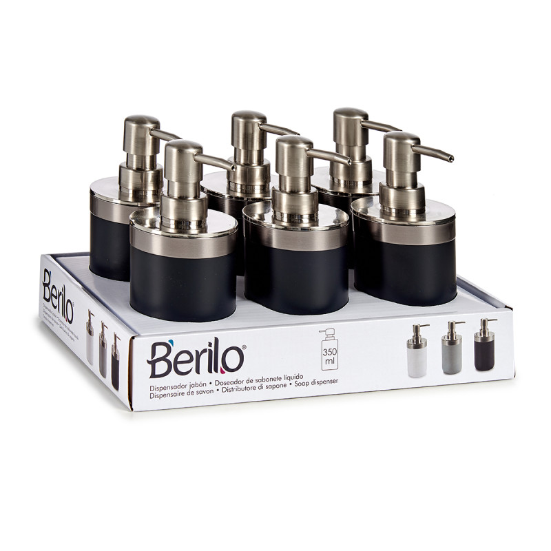 DISPENSER ARGENTATO NERO 350ML