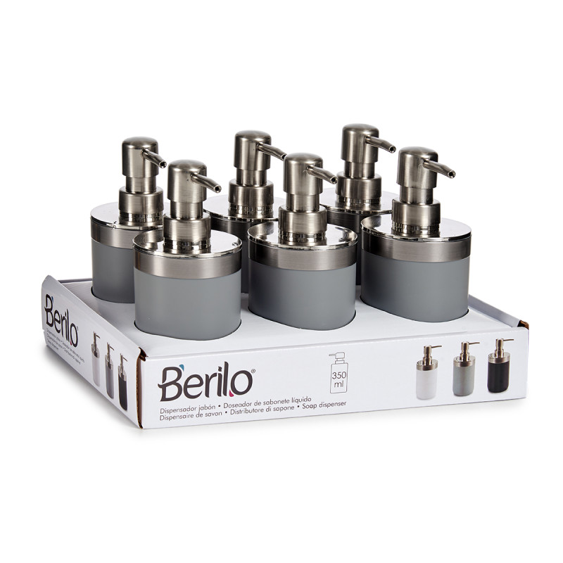 DISPENSER ARGENTATO GRIGIO 350ML