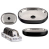 SILVER BLACK SOAP DISH 