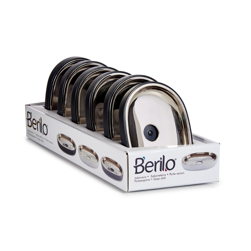 PORTASAPONE ARGENTATO NERO