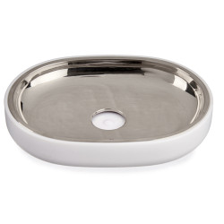 SILVER WHITE SOAP DISH