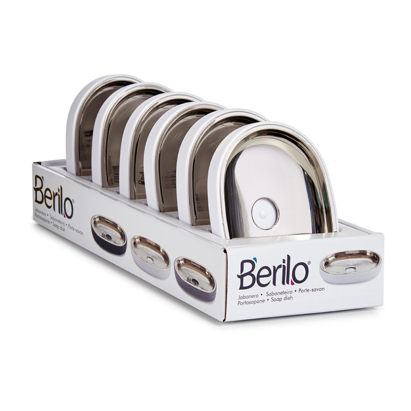 PORTASAPONE ARGENTATO BIANCO