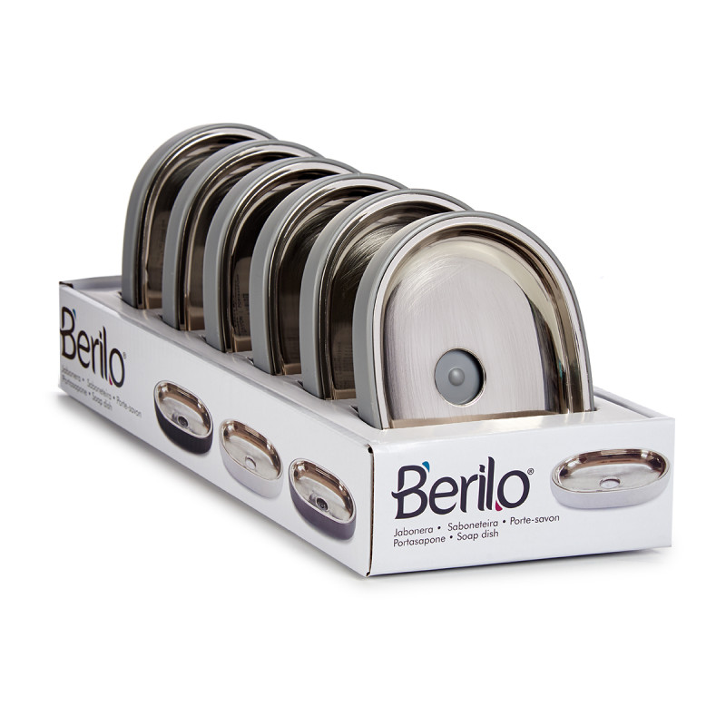 PORTASAPONE ARGENTATO GRIGIO