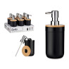 BLACK DISPENSER WITH BAMBOO TOP