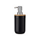 BLACK DISPENSER WITH BAMBOO TOP