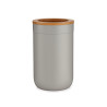 GREY TUMBLER WITH BAMBOO TOP