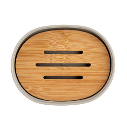 PORTASAPONE GRIGIO CON BAMBU