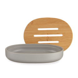 PORTASAPONE GRIGIO CON BAMBU