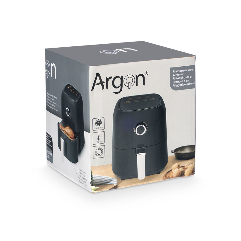 FREIDORA AIRE NEGRA 2,3L 1000W