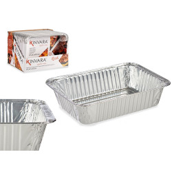 SET 4 BANDEJAS ALUMINIO RECTANGULAR PEQ