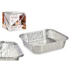 SET 6 PLATEAUX ALUMINIUM CARREE
