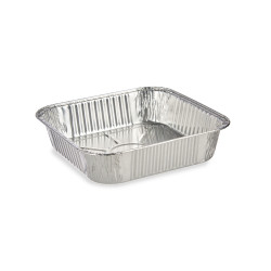SET 6 PLATEAUX ALUMINIUM CARREE