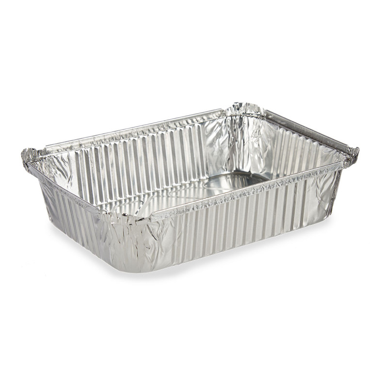 SET OF 3 BIG DEEP ALUMINIUN TRAYS W/COVE