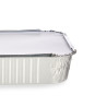 SET OF 2 DEEP ALUMINIUN TRAYS W/COVER