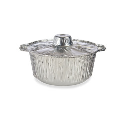SET 3 CASSEROLES ALUMINIUM AVEC COUVERCLE PETIT
