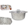 SET OF 2 ALUM COOKING POTS W/COVER MEDIU