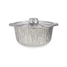 SET 2 CASSEROLES ALUMINIUM AVEC COUVERCLE MOYEN