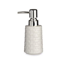 DOSIFICADOR JABON CERAMICA RELIEVE BLANC